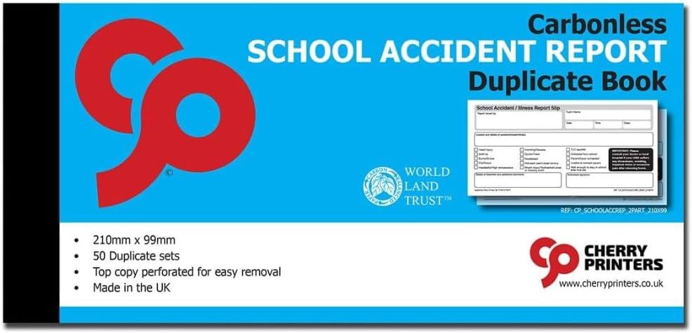 School accident report book