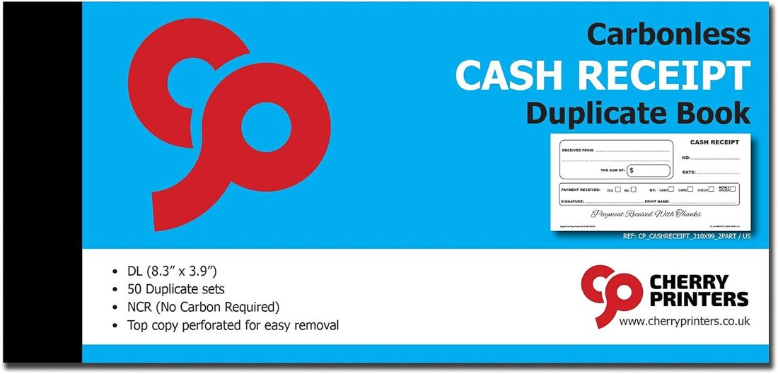 Cash receipt duplicate book