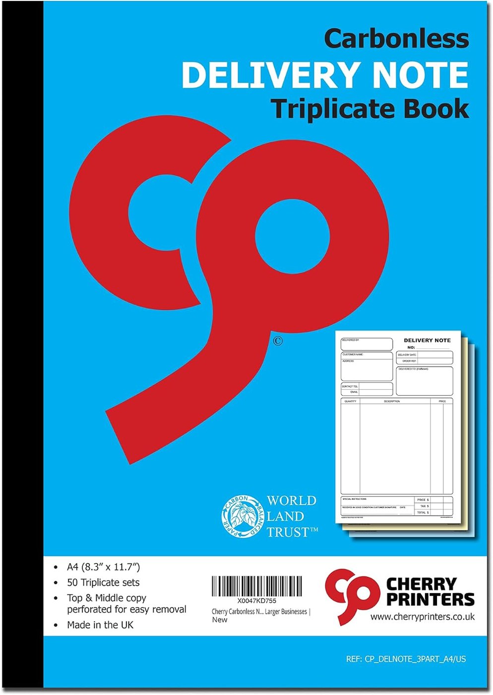 Delivery note book A4
