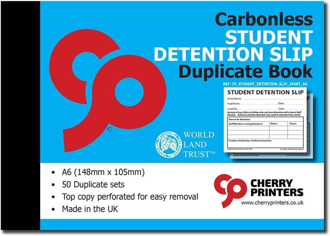 Detention slip book A6