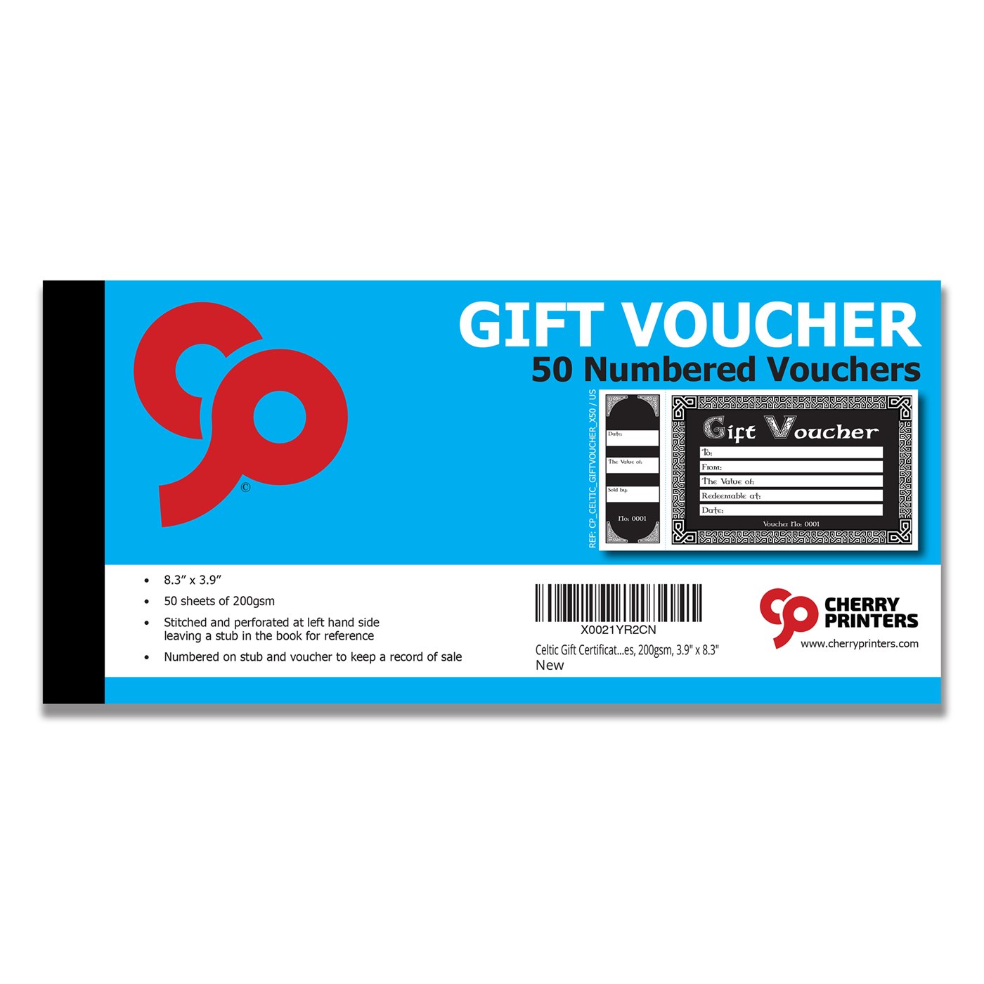 Celtic gift voucher pad