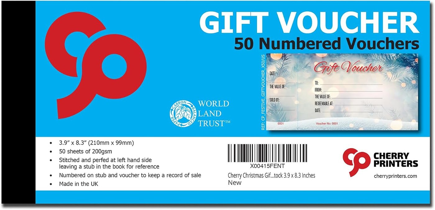 Festive gift voucher pad