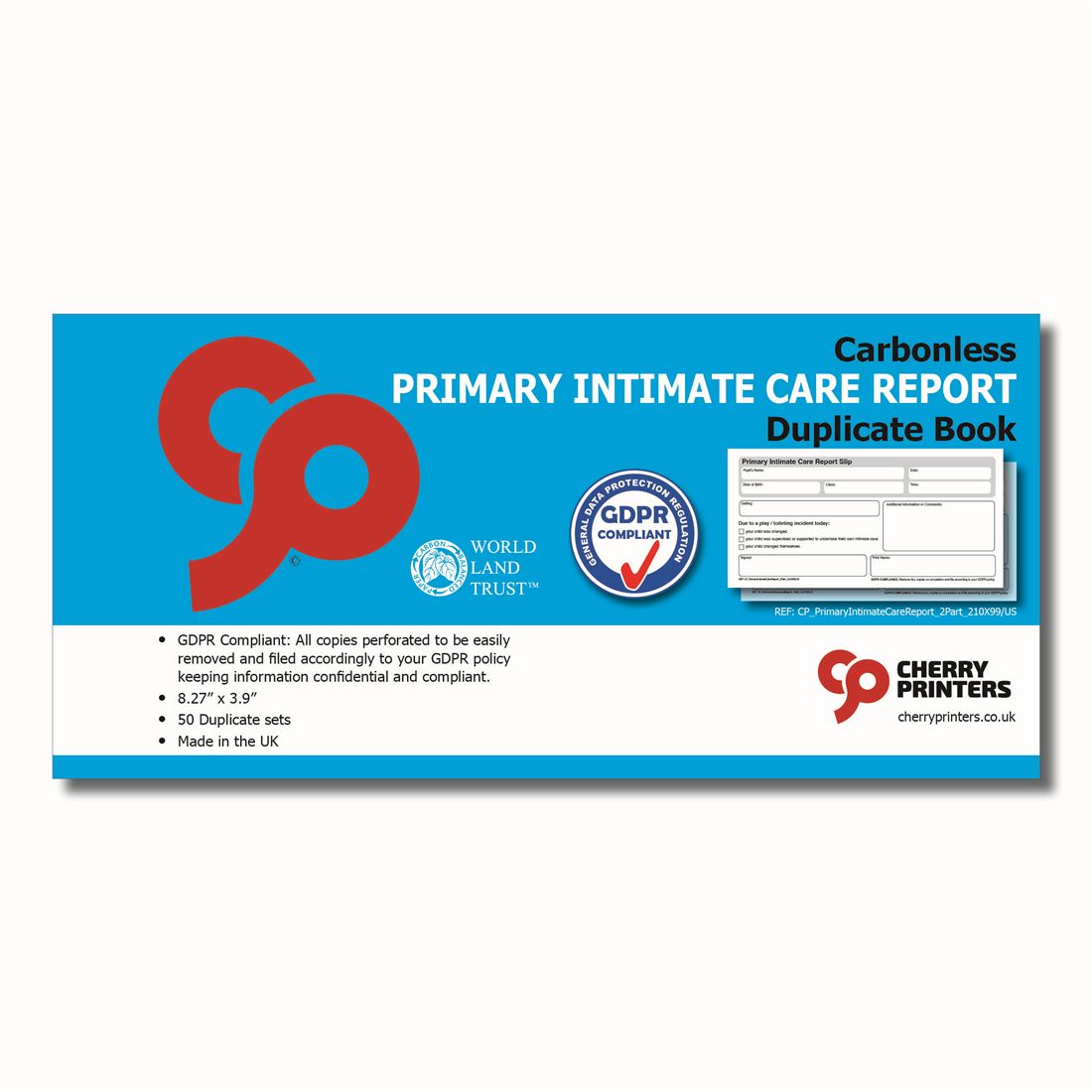Primary intimate care report book