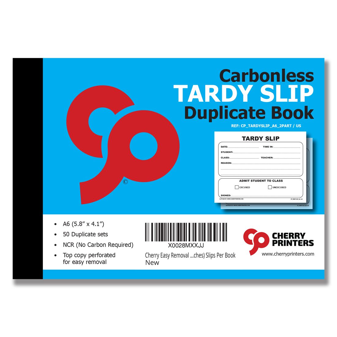 Tardy slip book A6