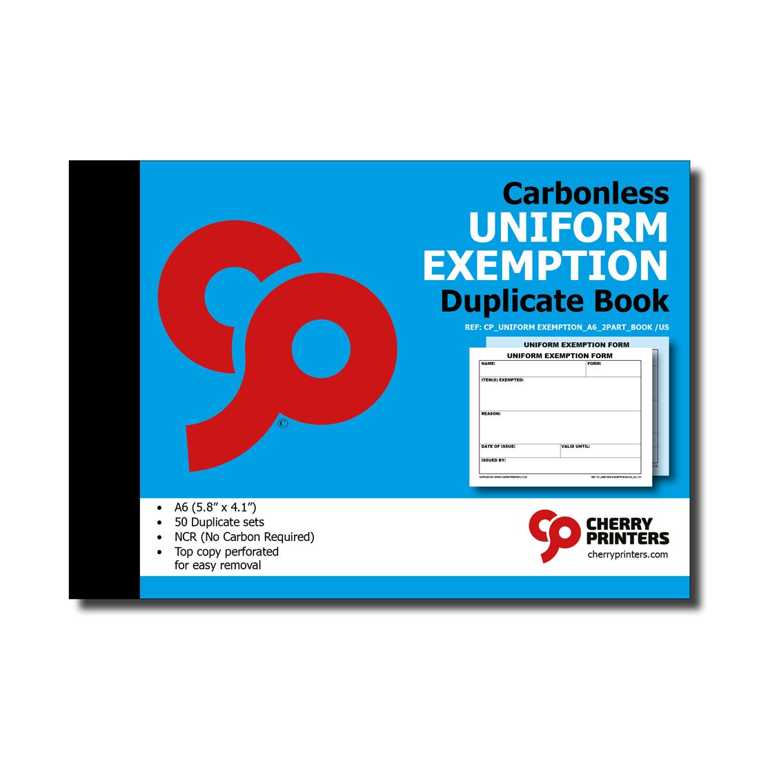 Uniform exemption book A6
