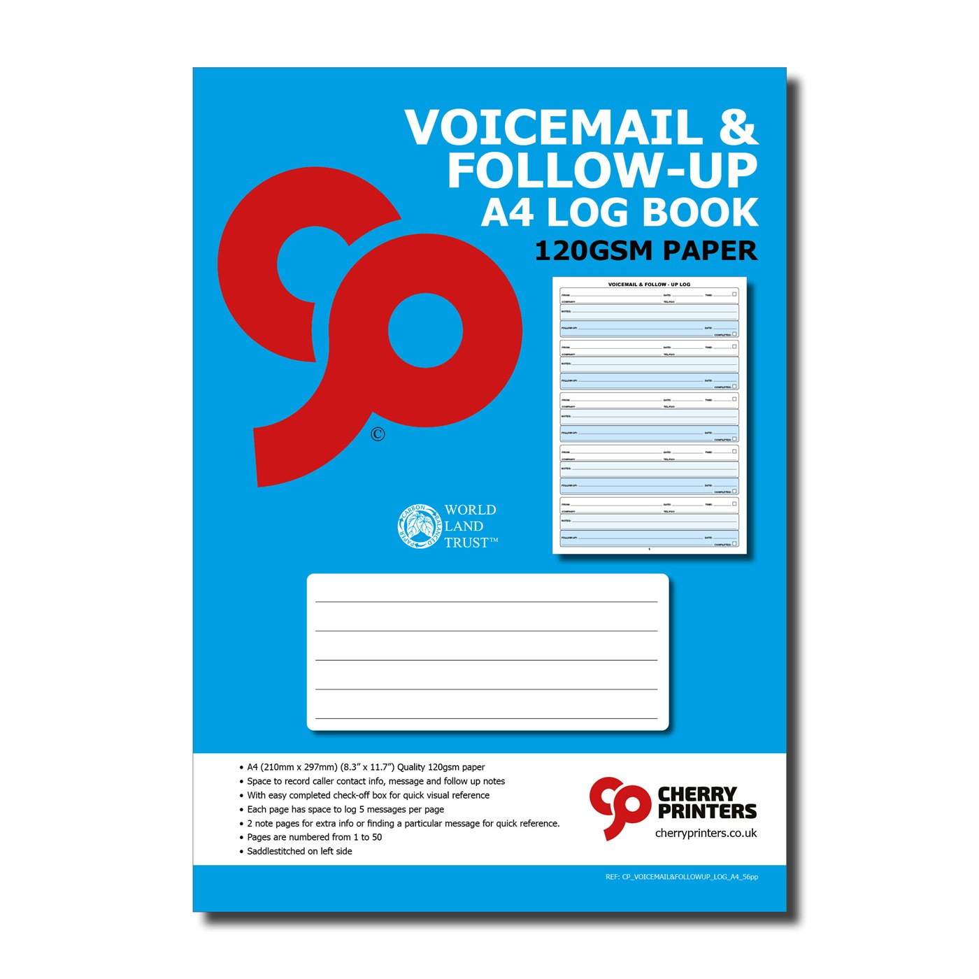 Voicemail and follow-up log book